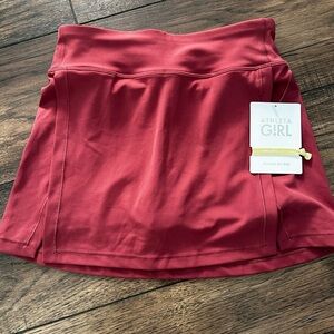 Athleta Girl Maroon Skort size Medium 8-10